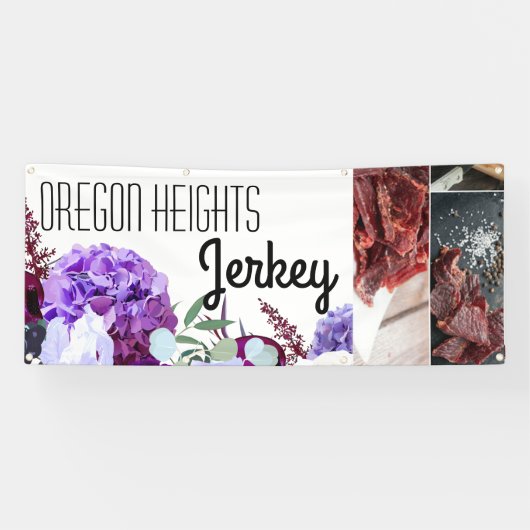 2.5'x6' Business Aankondiging Lavendel Hibiscus op Spandoek (Horizontaal)