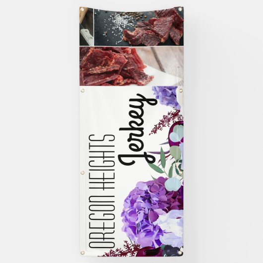 2.5'x6' Business Aankondiging Lavendel Hibiscus op Spandoek (Verticaal)