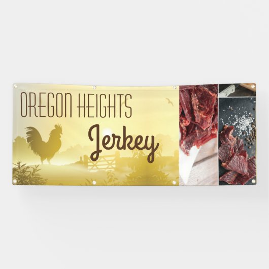 2.5'x6' Business Aankondiging Sunny Morning Boerde Spandoek (Horizontaal)