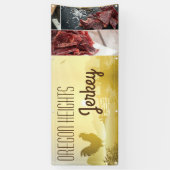 2.5'x6' Business Aankondiging Sunny Morning Boerde Spandoek (Verticaal)