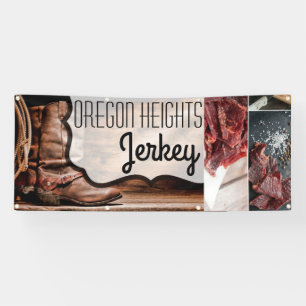 2.5'x6' Business Announcement Cowboy Boots Barn Wo Spandoek