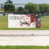 2.5'x6' Business Annountion Blood Splatter Vampi Spandoek (Insitu)