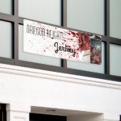 2.5'x6' Business Annountion Blood Splatter Vampi Spandoek (Buitenkant Gebouw)