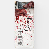 2.5'x6' Business Annountion Blood Splatter Vampi Spandoek (Verticaal)