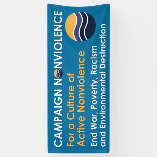 2.5x6 Campagne Geweldloosheid Banner (Verticaal)