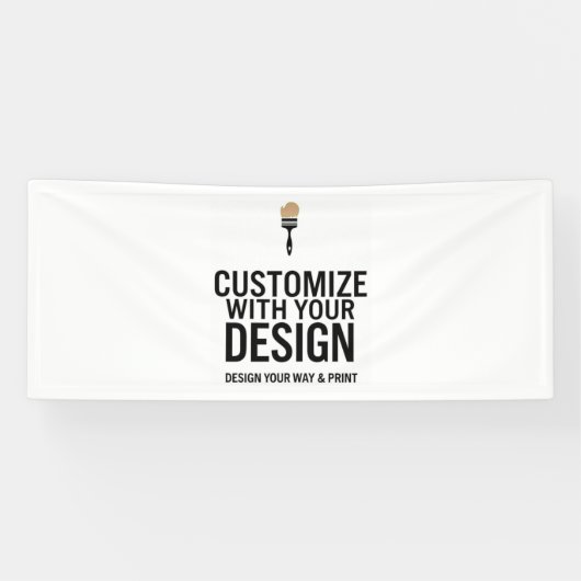 2,5'x6' lege eventbanner spandoek (Horizontaal)
