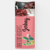 2.5'x6' Zakelijke aankondiging Bohemian Cactus Suc Spandoek (Verticaal)