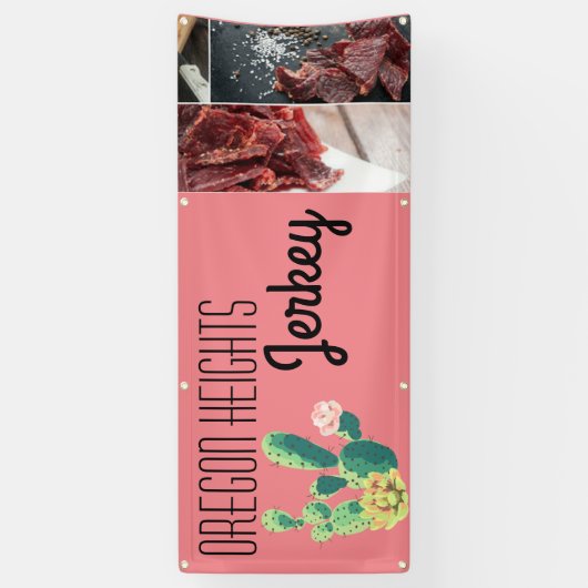 2.5'x6' Zakelijke aankondiging Bohemian Cactus Suc Spandoek (Verticaal)