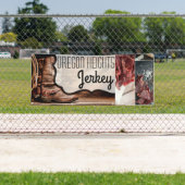 2.5'x6' Zakelijke aankondiging Cowboy Boots Barn W Spandoek (Insitu)