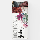 2.5'x6' Zakelijke aankondiging Tropische bloemen o Spandoek (Verticaal)