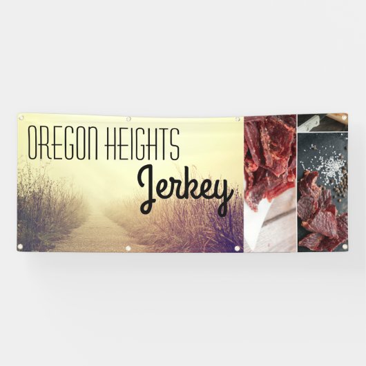 2.5'x6' Zakelijke Aankondiging Zonsopgang Pad Wand Spandoek (Horizontaal)