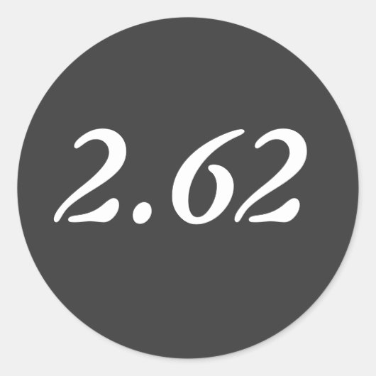 2.62 Minimalistische Marathon Sticker (Voorkant)