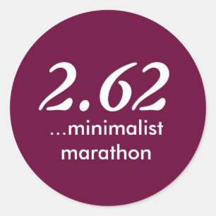 2.62 Minimalistische Marathon Sticker