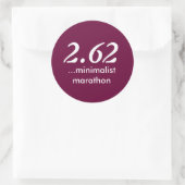 2.62 Minimalistische Marathon Sticker (Tas)