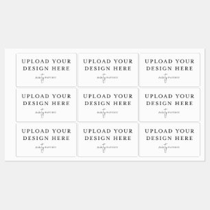 2.6"x 1.5"Rechthoek Waterdichte Vinyl Sticker