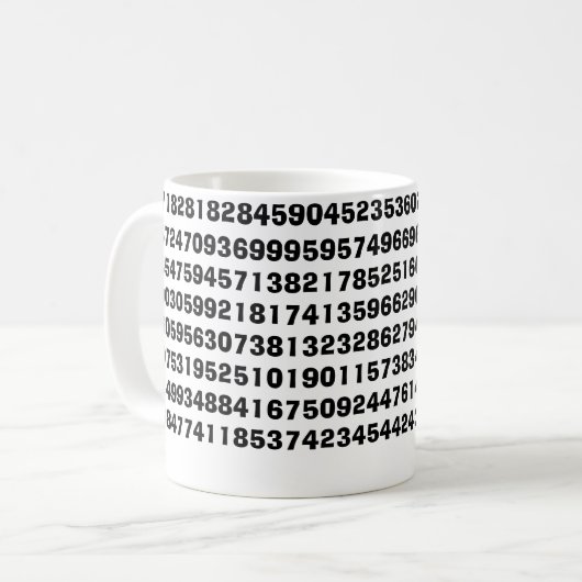 2.7182818284590... Mok (Voorkant links)