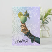 *~* 2 A101 Cocktail FOTO  Sierlijk  AFGEZWAaide ME Kaart (Staand voorkant)