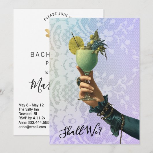 *~* 2 A101 Cocktail FOTO  Weelderig  AFGEZWAaide B Kaart (Voorkant / Achterkant)