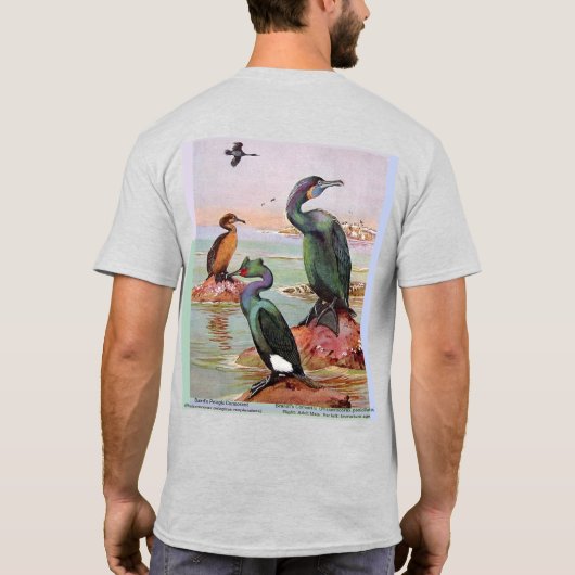 2 aalscholversoorten, voor- en achterkant kunstwer t-shirt (Achterkant)