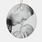 2 Aangepast dubbelzijdig foto Keramisch Ornament (Links)