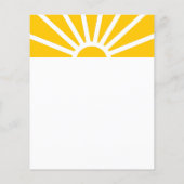 2 | Aangepaste Foto QR Modern Yellow Sunrise Busin Flyer (Achterkant)