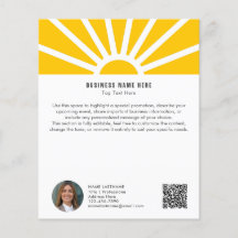 2 | Aangepaste Foto QR Modern Yellow Sunrise Busin