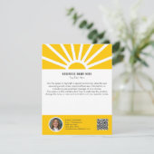 2 | Aangepaste Foto QR Sunrise Business Info Kaart (Staand voorkant)