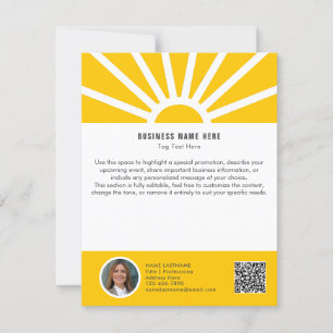 2 Aangepaste Foto QR Sunrise Business Info Kaart