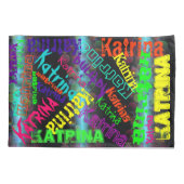 2 Aangepaste Hoesjes voor Neon Name Collage Pillow Kussensloop (Achterkant-Links)