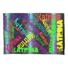 2 Aangepaste Hoesjes voor Neon Name Collage Pillow Kussensloop