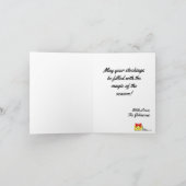 2 Aangepaste stopnamen ・ Nacht voor Kerstmis Feestdagen Kaart (Binnen)