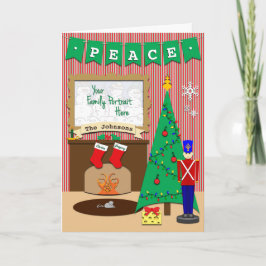 2 Aangepaste stopnamen ・ Nacht voor Kerstmis Feestdagen Kaart