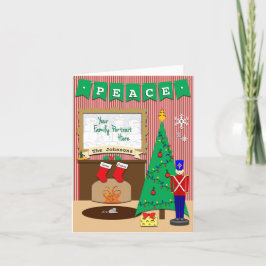 2 Aangepaste stopnamen ・ Nacht voor Kerstmis Feestdagen Kaart