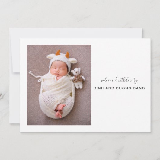 2 Aankondiging van de geboortedatum van het fotosc (Achterkant)