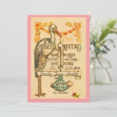 2 Aankondiging van een ronde roze  stijl (Staand voorkant)