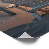 2 Adirondack Chairs on the Beach Vivid Sinset Poster (Hoek)