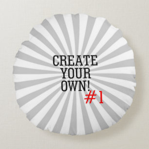 2 afbeeldingen Eenvoudig in twee stappen uw eigen  Rond Kussen