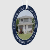 2 Afbeeldingen Eerste Kerstdagen Nieuwe thuismarin Ornament (voorkant)