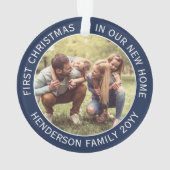 2 Afbeeldingen Eerste Kerstdagen Nieuwe thuismarin Ornament (achterkant)