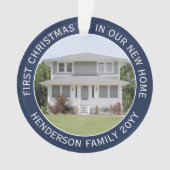 2 Afbeeldingen Eerste Kerstdagen Nieuwe thuismarin Ornament (voorkant)