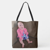 2 Afbeeldingen en Jouw tekst op gepersonaliseerde Tote Bag (Achterkant)
