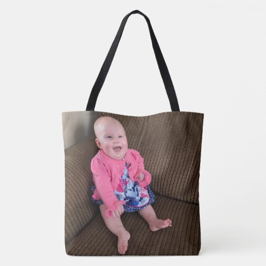 2 Afbeeldingen en Jouw tekst op gepersonaliseerde Tote Bag (Achterkant)