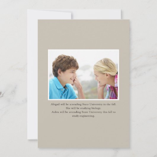 2 Afgestudeerden Arch Dubbel Afstuderen Kaart (Achterkant)