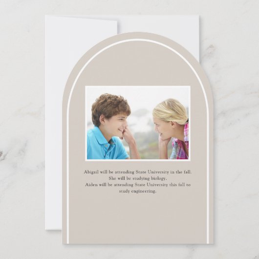 2 Afgestudeerden dubbele Afstuderen boog Kaart (Achterkant)