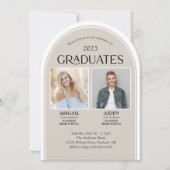 2 Afgestudeerden dubbele Afstuderen boog Kaart (Voorkant)