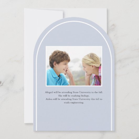 2 Afgestudeerden dubbele Afstuderen boog Kaart (Achterkant)