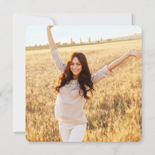 2 Afstuderen met overlay-overlay voor foto's en zw Aankondiging (Achterkant)