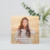 2 Afstuderen voor overlay vierkanaals foto's en wi Aankondiging (Staand voorkant)