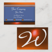 2 AGATE monogram wit blauw geel Visitekaartje (Voorkant / Achterkant)