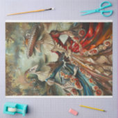 2 Alligators Renaissance Era Decoupage Tissuepapier (Craft)